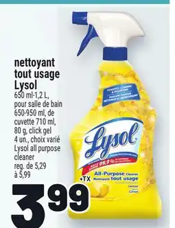 Metro NETTOYANT TOUT USAGE LYSOL | ALL PURPOSE CLEANER offer