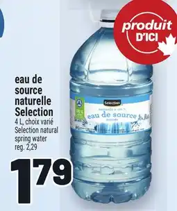 Metro EAU DE SOURCE NATURELLE SELECTION | SELECTION NATURAL SPRING WATER offer