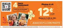 Jean Coutu 4 x 6 Photos offer