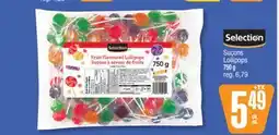 Jean Coutu SELECTION Lollipops offer