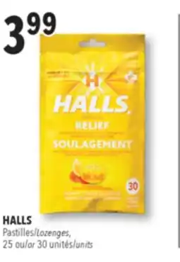 Familiprix HALLS Lozenges, 25or 30units offer