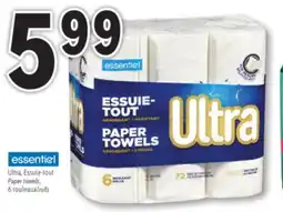 Familiprix ESSENTIEL, Ultra, Paper towels, 6 rolls offer