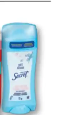 Familiprix SECRET aluminum free deodorants offer