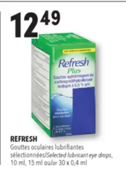 Familiprix REFRESH Selected lubricant eye drops, 10ml, 15ml or 30x 0,4ml offer