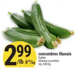 Marché Adonis CONCOMBRES LIBANAIS | LEBANESE CUCUMBERS offer