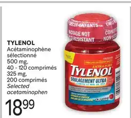 Brunet TYLENOL Acétaminophène sélectionné offer