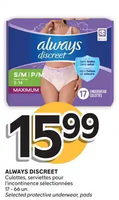 Brunet ALWAYS DISCREET Culottes, serviettes pour l'incontinence sélectionnées offer