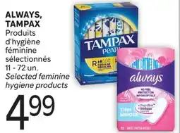 Brunet ALWAYS, TAMPAX Produits d'hygiène féminine sélectionnés offer