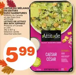 Marches Tradition ATTITUDE LETTUCE OR LETTUCE MIX WITH TOPPINGS offer