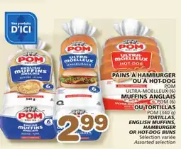 Marches Tradition POM (340 g) TORTILLAS, ENGLISH MUFFINS, HAMBURGER OR HOT-DOG BUNS offer