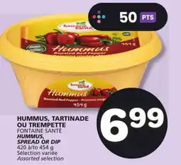 Marches Tradition FONTAINE SANTÉ HUMMUS, SPREAD OR DIP offer
