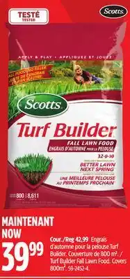 Canadian Tire Scotts Turf Builder Fall Lawn Food offer