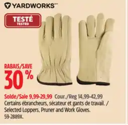 Canadian Tire Selected Loppers, Pruner and Work Gloves offer