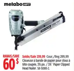 Canadian Tire Metabo 3 1⁄2˝ Paper Clipped Head Nailer offer