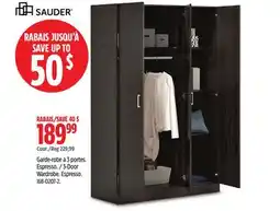 Canadian Tire Sauder 3-Door Wardrobe offer