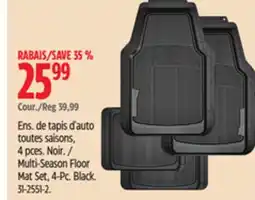 Canadian Tire MotoMaster Multi-Season Floor Mat Set, 4-Pc offer