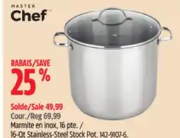 Canadian Tire MASTER Chef 16-Qt Stainless-Steel Stock Pot offer