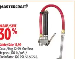 Canadian Tire Mastercraft Tire Inflator offer