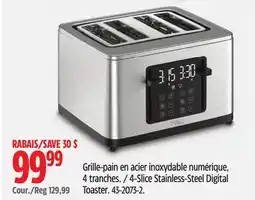 Canadian Tire T-fal 4-Slice Stainless-Steel Digital Toaster offer