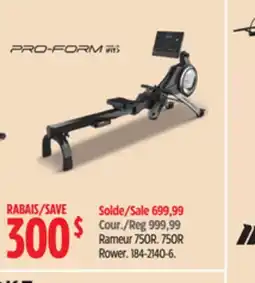 Canadian Tire Pro-Form 750R Rower offer