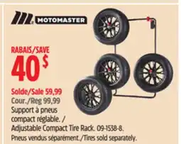 Canadian Tire MotoMaster Adjustable Compact Tire Rack offer