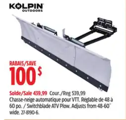 Canadian Tire Kolpin Switchblade ATV Plow offer