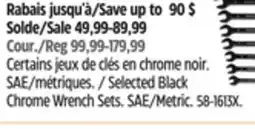 Canadian Tire Stanley Selected Black Chrome Wrench Sets offer