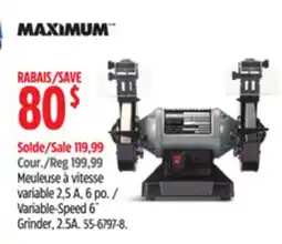 Canadian Tire Maximum Variable-Speed 6˝ Grinder offer