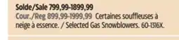 Canadian Tire Selected Gas Snowblowers offer