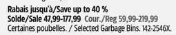 Canadian Tire Type-a Selected Garbage Bins offer