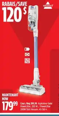Canadian Tire Bissell PowerLifter 200W Stick Vacuum offer