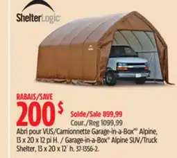 Canadian Tire Shelterlogic Garage-in-a-Box Alpine SUV/Truck Shelter, 13 x 20 x 12´ h offer