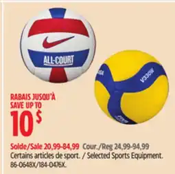 Canadian Tire Selected Sports Equipment offer