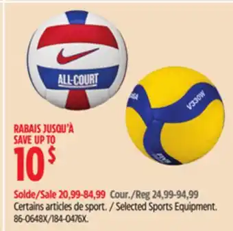 Canadian Tire Selected Sports Equipment offer