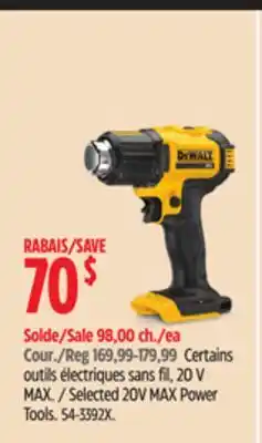 Canadian Tire Selected 20V MAX Power Tools offer
