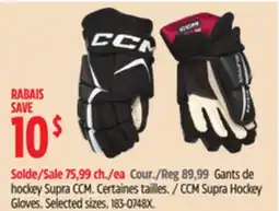 Canadian Tire CCM Supra Hockey Gloves offer