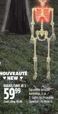 Canadian Tire 5´ Light-Up Poseable Skeleton offer