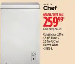 Canadian Tire Master Chef 3.5 Cu-Ft Chest Freezer offer