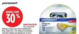 Canadian Tire Mastercraft 50´ Outdoor 12/3 Extension Cord with 3 Outlets and Lighted End offer