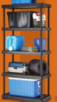Canadian Tire Mastercraft 5-Shelf Adjustable Resin Rack offer
