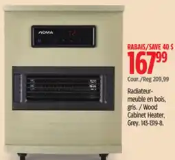 Canadian Tire Noma Wood Cabinet Heater, Grey offer