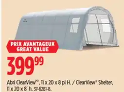 Canadian Tire Shelter Logic ClearView Shelter, 11 x 20 x 8´ h offer