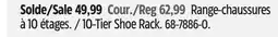 Canadian Tire type A 10-Tier Shoe Rack offer