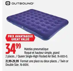 Canadian Tire Outbound Format une place ou deux places offer