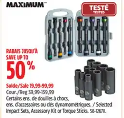 Canadian Tire Maximum Selected Impact Sets, Accessory Kit or Torque Sticks offer