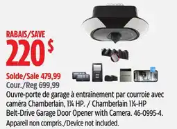 Canadian Tire Chamberlain 11⁄4-HP Belt-Drive Garage Door Opener with Camera offer