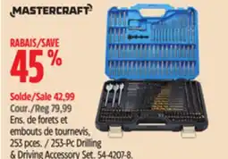 Canadian Tire Mastercraft 253-Pc Drilling & Driving Accessory set offer