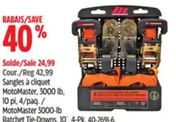 Canadian Tire MotoMaster 3000-lb Ratchet Tie-Downs offer