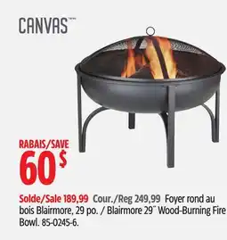 Canadian Tire CANVAS Blairmore 29˝ Wood-Burning Fire Bowl offer