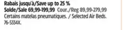 Canadian Tire Coleman Selected Air Beds offer